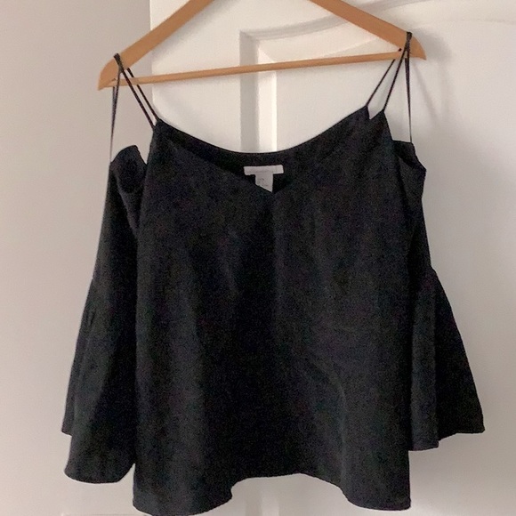 H&M off the shoulder silk Blouse - Picture 1 of 2
